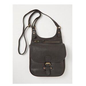 FatFace Anna Black Oiled Leather Crossbody Bag